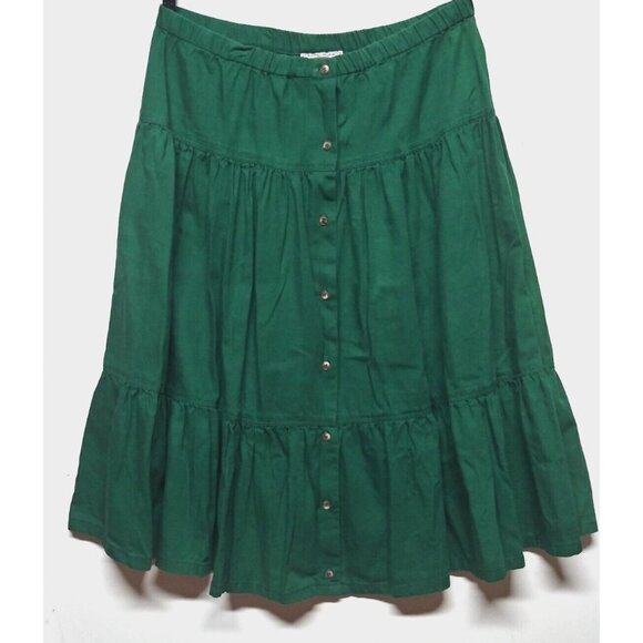 Red Ridge Mountain Outfitters Dresses & Skirts - Red Ridge Mountain Outfitters Womens Prairie Skirt Sz L Green midi FLARE vintage